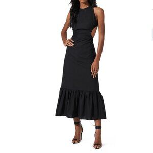 ASTR the Label Open Back Linen & Cotton Maxi Dress